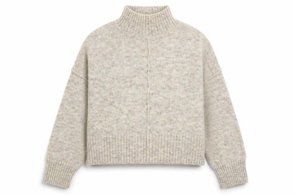 New Look Womens Beige High Neck Polyester Pullover Jumper Size M