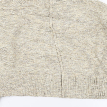 New Look Womens Beige High Neck Polyester Pullover Jumper Size M