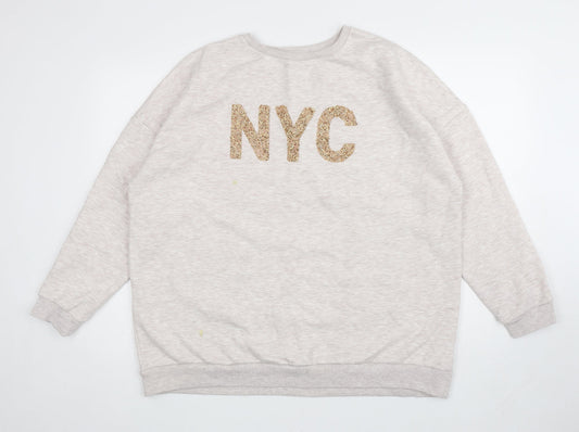 Matalan Womens Ivory Polyester Pullover Sweatshirt Size XL Pullover - NYC