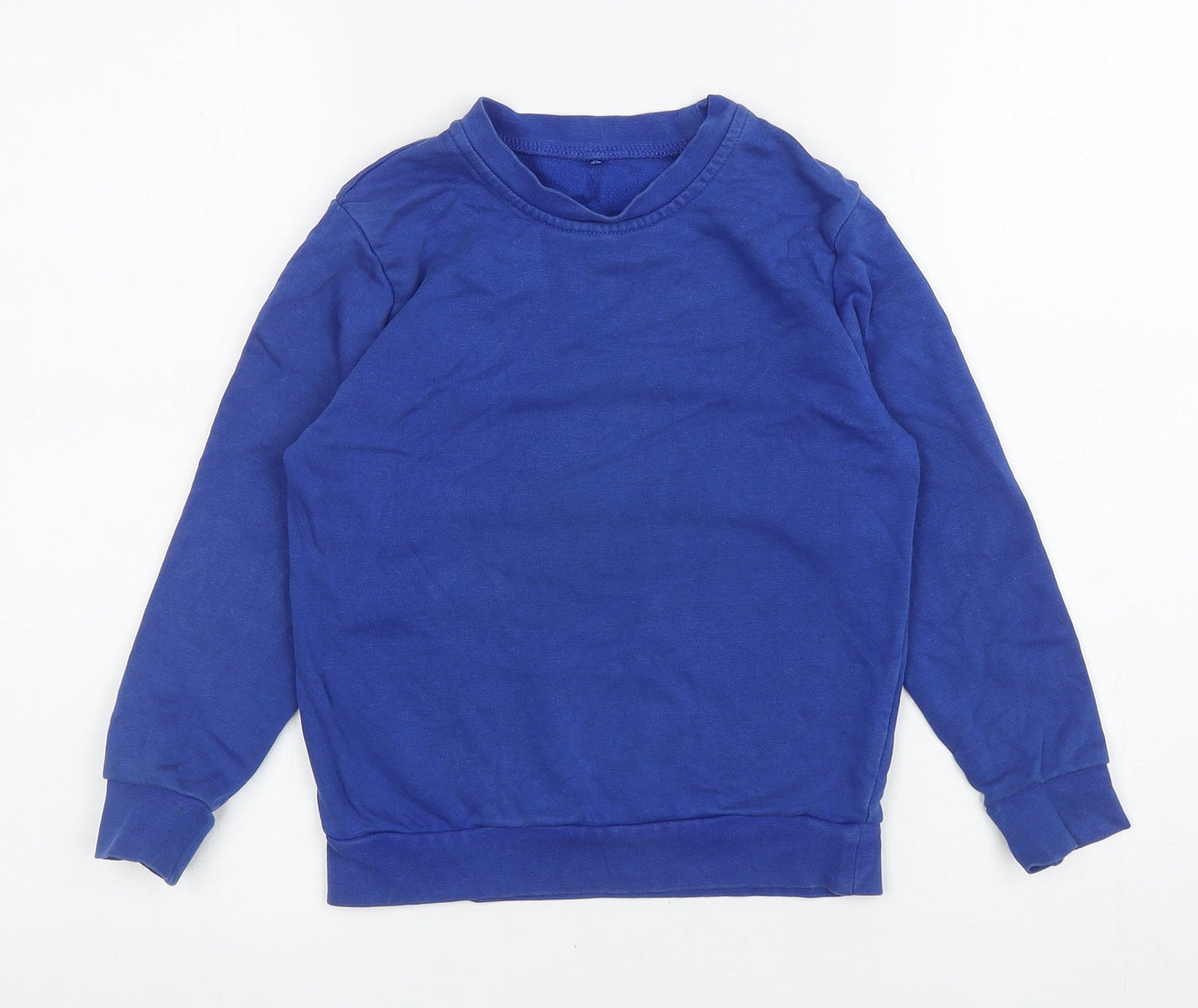George Boys Blue Cotton Pullover Sweatshirt Size 6-7 Years Pullover