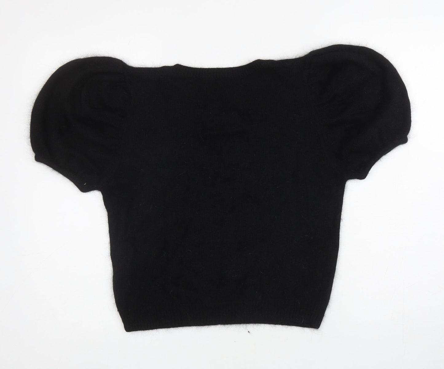 Matalan Womens Black Scoop Neck Acrylic Pullover Jumper Size 10