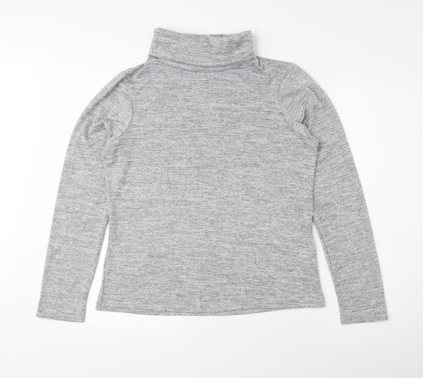 New Look Womens Grey Roll Neck Polyester Pullover Jumper Size 14