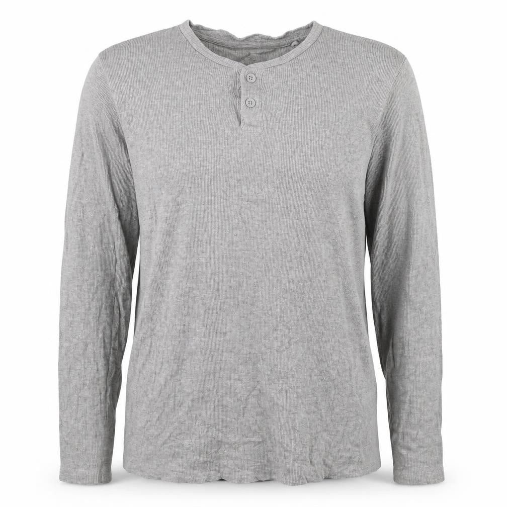 Preworn Womens Grey Cotton Basic Blouse Size M Round Neck
