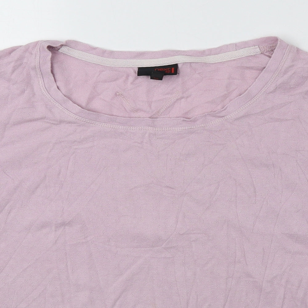 NEXT Womens Pink 100% Cotton Basic Blouse Size 14 Round Neck