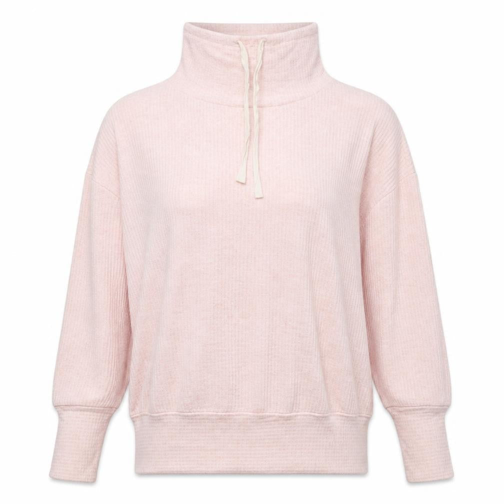 Time and Tru Womens Pink Mock Neck Rayon Pullover Jumper Size L