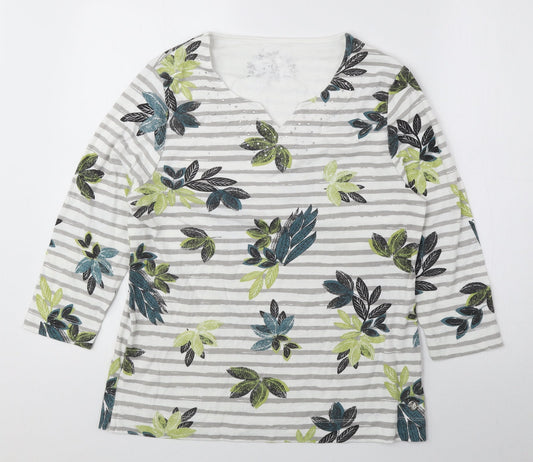 TIGI Womens Multicoloured Floral Polyester Basic Blouse Size 10 Sweetheart