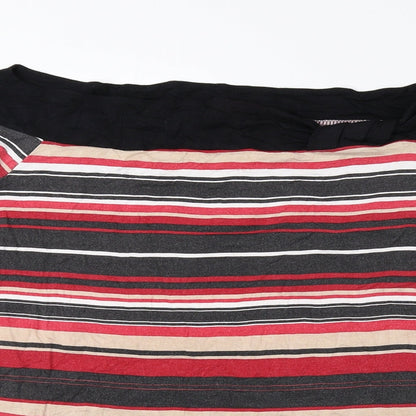 BHS Womens Multicoloured Striped Viscose Basic Blouse Size 22 Off the Shoulder