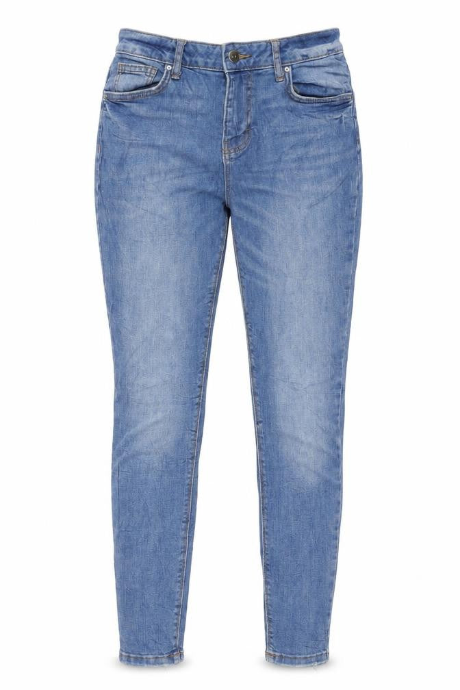 Denim & Co. Womens Blue Cotton Skinny Jeans Size 10 L29 in Regular Zip