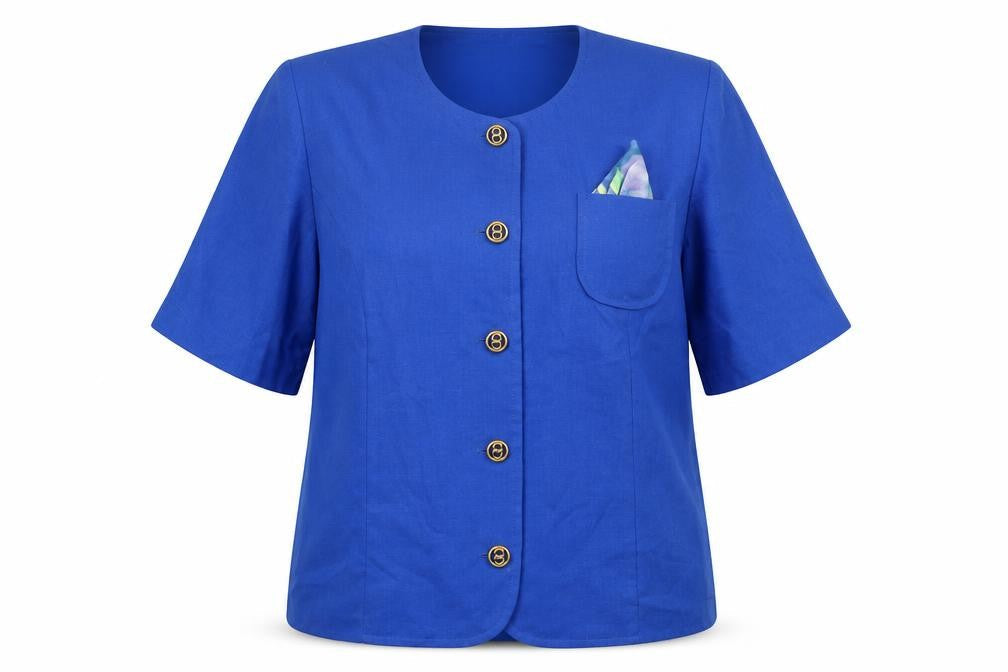 Gordon Wyatt Womens Blue Jacket Blazer Size 16 Button