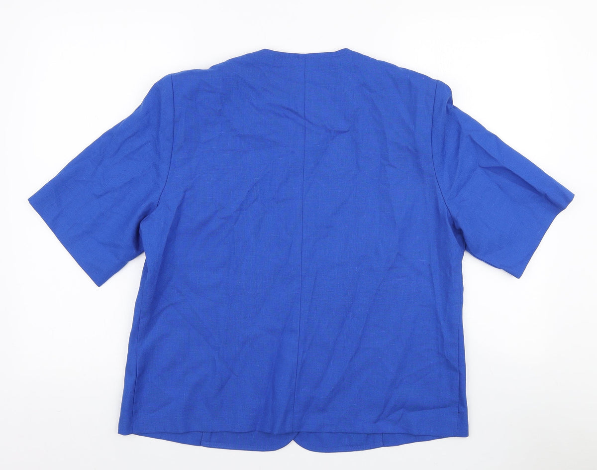 Gordon Wyatt Womens Blue Jacket Blazer Size 16 Button