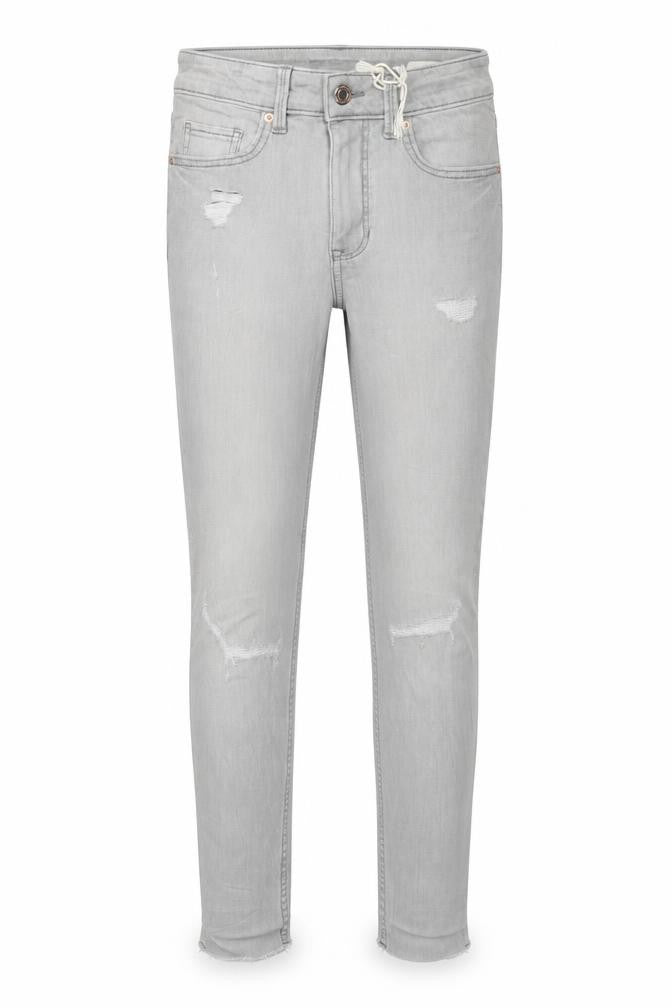 Marks & Spencer Womens Grey Cotton Skinny Jeans Size 8 L29 in Regular Zip