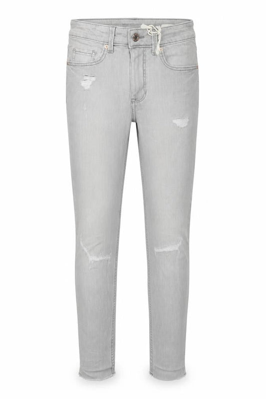 Marks & Spencer Womens Grey Cotton Skinny Jeans Size 8 L29 in Regular Zip
