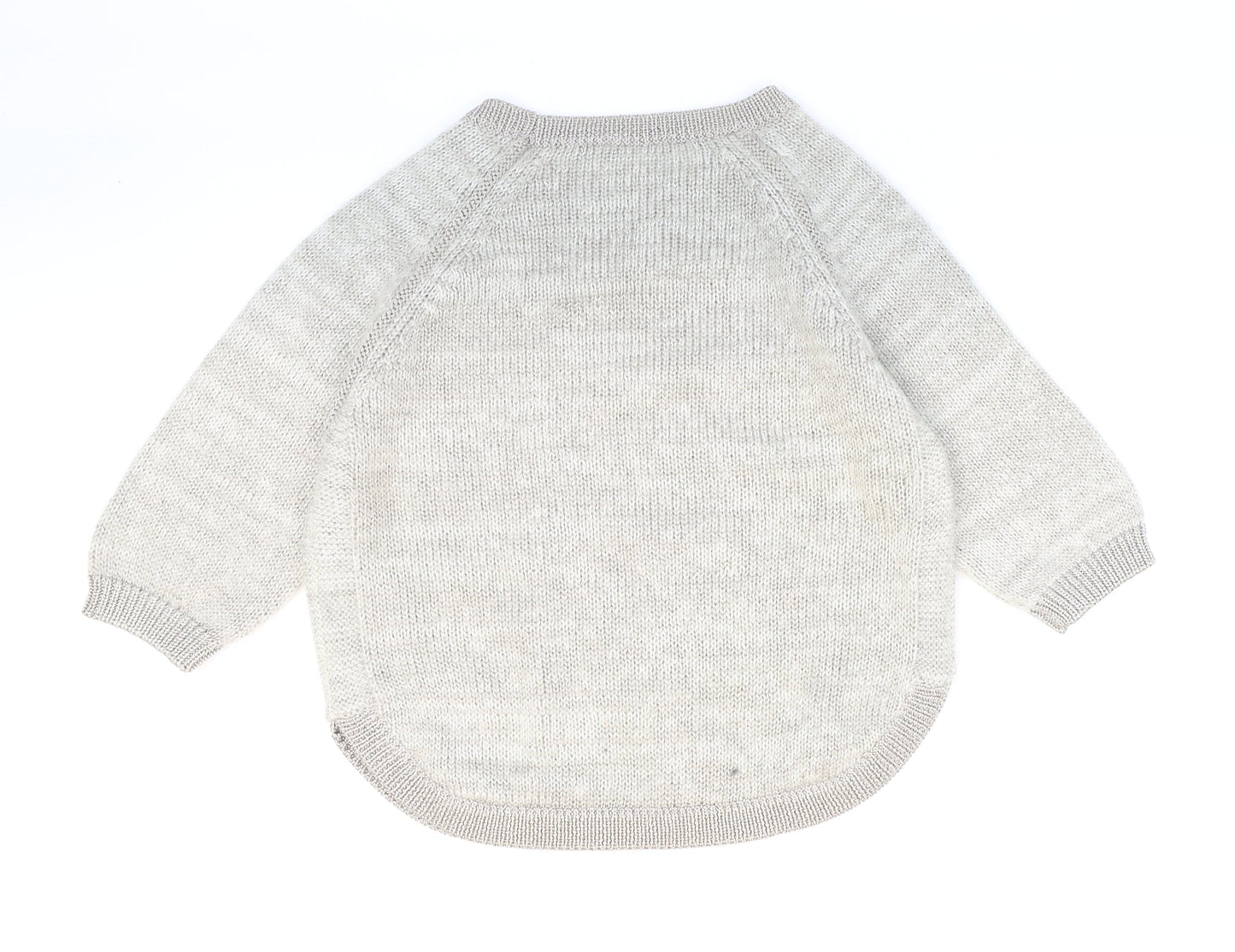 Autograph Womens Grey Round Neck Polyester Pullover Jumper Size 14