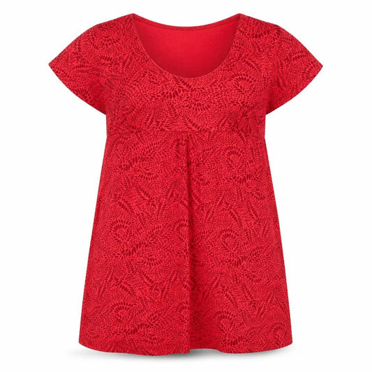 TRUE Womens Pink Geometric Viscose T-Shirt Dress Size 16 Scoop Neck Pullover