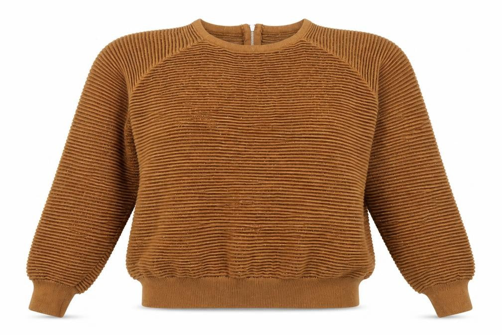 Blue Vanilla Womens Brown Round Neck Viscose Pullover Jumper Size S