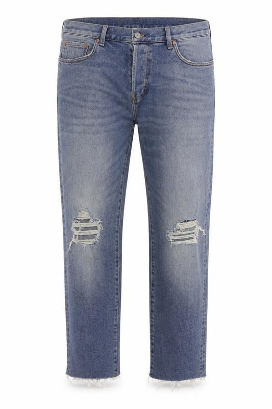 &denim Mens Blue Cotton Straight Jeans Size 36 in L29 in Regular Button