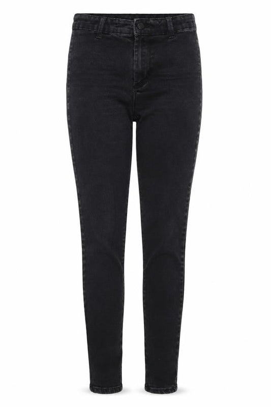 Denim & Co. Womens Black Cotton Skinny Jeans Size 12 L29 in Regular Button