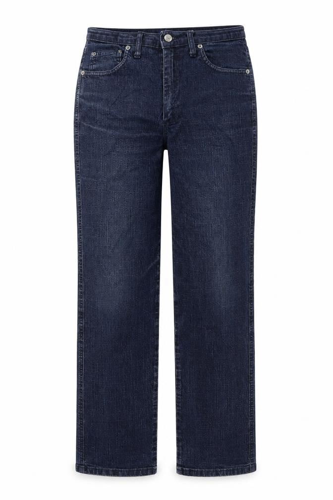 oops Womens Blue Cotton Straight Jeans Size 28 in L32 in Regular Button