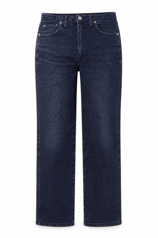 oops Womens Blue Cotton Straight Jeans Size 28 in L32 in Regular Button