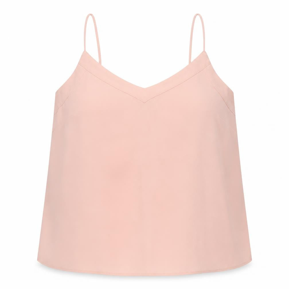 Topshop Womens Pink Polyester Camisole Blouse Size 14 V-Neck