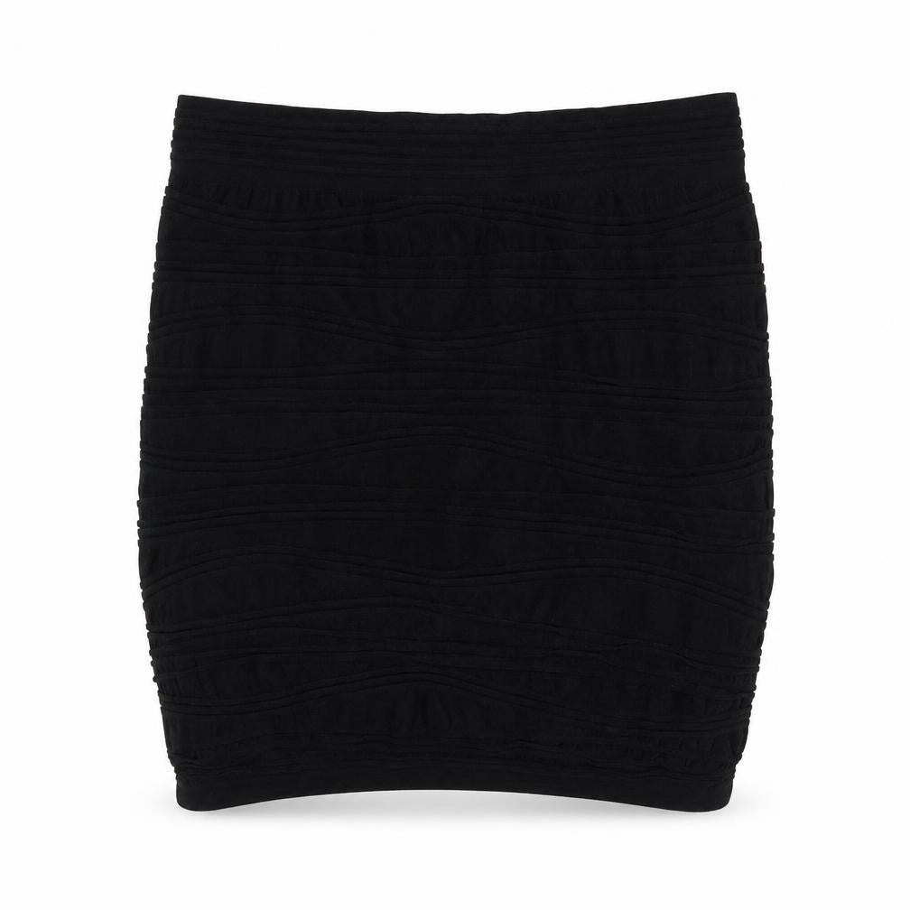 Feathers Womens Black Nylon Mini Skirt Size M