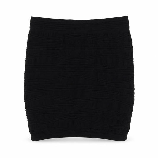 Feathers Womens Black Nylon Mini Skirt Size M