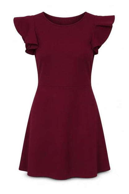 Boohoo Womens Purple Polyester Fit & Flare Size 8 Boat Neck Pullover