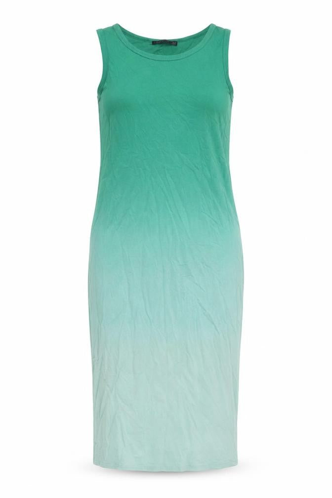 Marks & Spencer Womens Green Polyester Bodycon Size 6 Round Neck Pullover - Ombre
