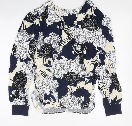 Marks and Spencer Womens Multicoloured Floral Polyester Wrap Blouse Size 8 Sweetheart