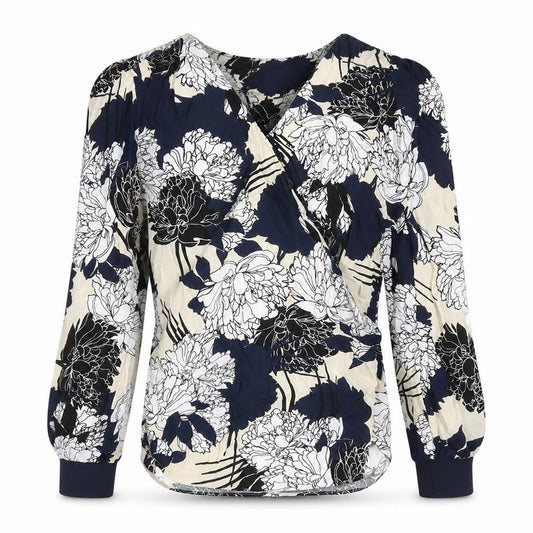 Marks and Spencer Womens Multicoloured Floral Polyester Wrap Blouse Size 8 Sweetheart