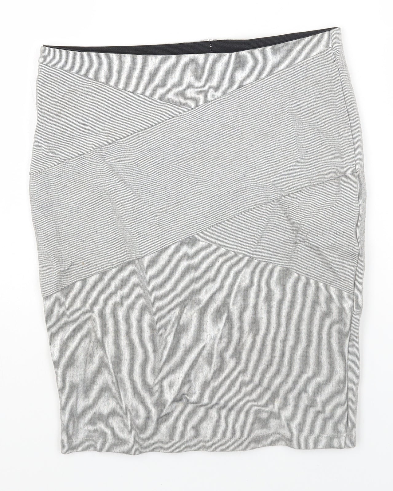 Stradivarius Womens Grey Viscose Straight & Pencil Skirt Size S