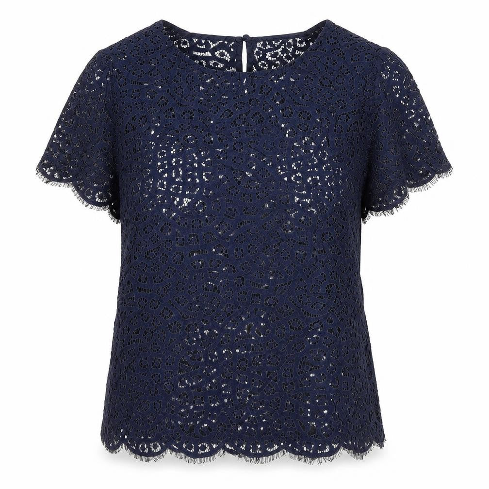 Autograph Womens Blue Polyamide Basic T-Shirt Size 12 Round Neck