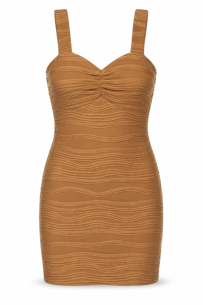 Primark Womens Beige Polyester Bodycon Size 10 Sweetheart Pullover - Textured