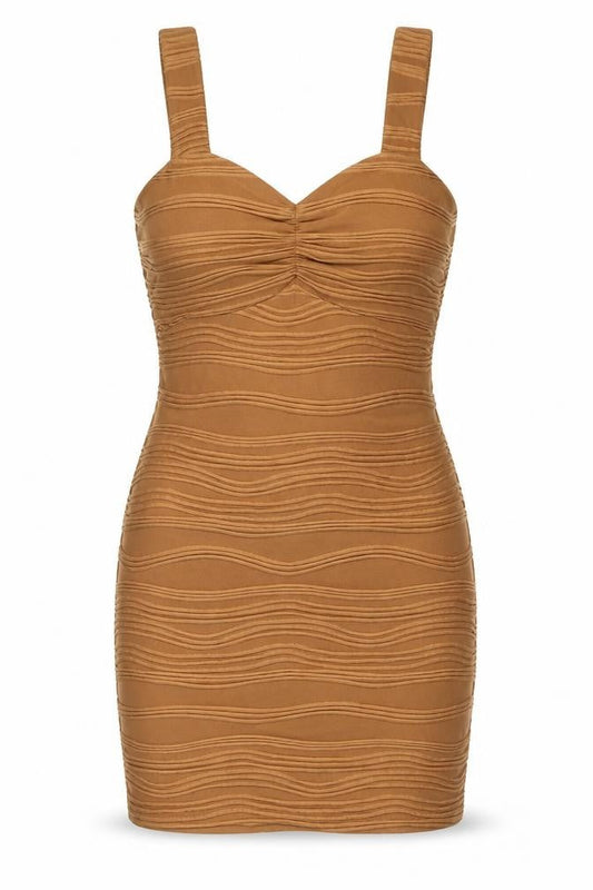 Primark Womens Beige Polyester Bodycon Size 10 Sweetheart Pullover - Textured