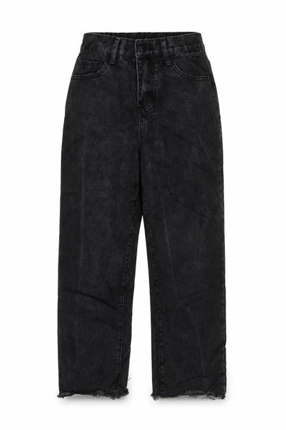 Womens Black Polyester Mom Jeans Size 8 L23 in Regular Zip