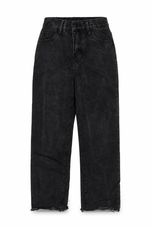 Preworn Womens Black Polyester Mom Jeans Size 8 L23 in Regular Zip