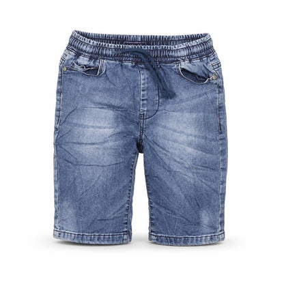 Next Girls Blue Cotton Bermuda Shorts Size 7 Years Regular Drawstring