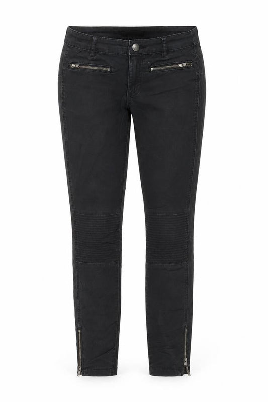 Mango Womens Black Polyester Skinny Jeans Size 8 L26 in Regular Zip