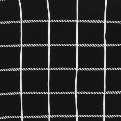 F&F Womens Black Round Neck Check Acrylic Pullover Jumper Size 14