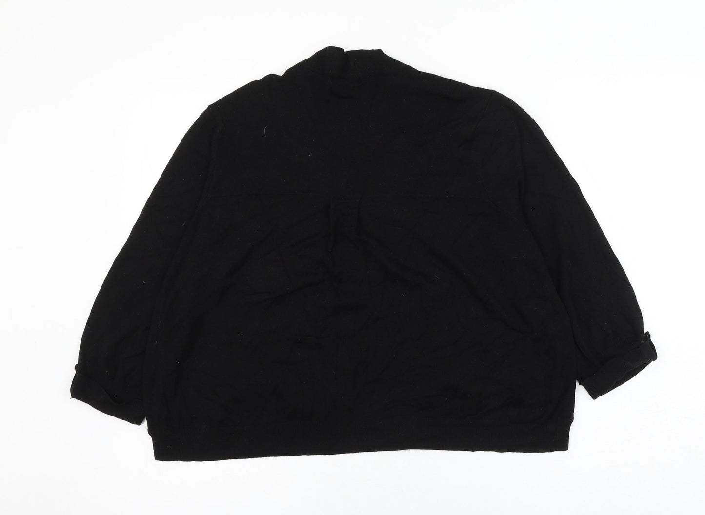 Wallis Womens Black V-Neck Viscose Cardigan Jumper Size L