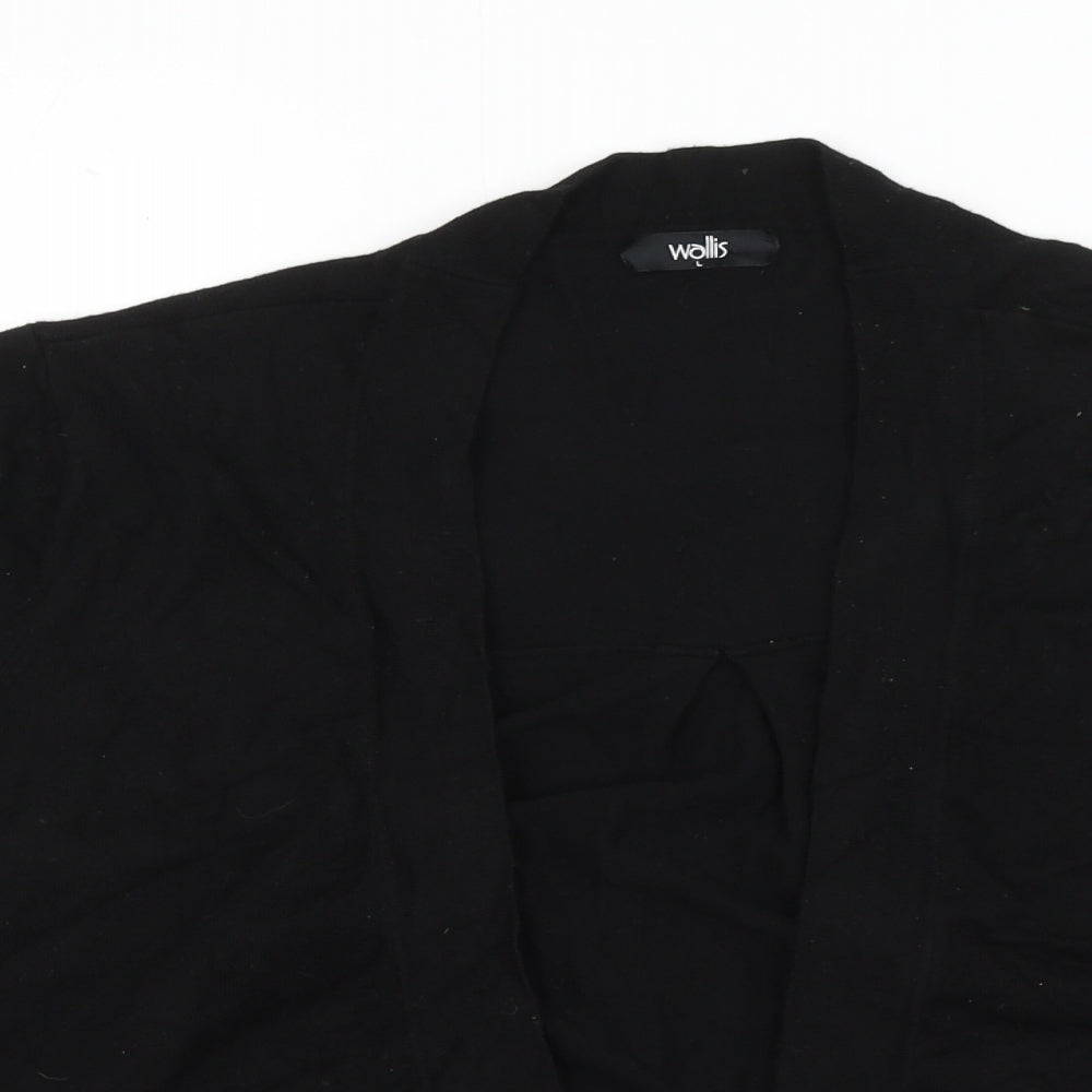 Wallis Womens Black V-Neck Viscose Cardigan Jumper Size L