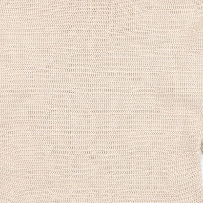 Forever New Womens Beige Boat Neck Cotton Pullover Jumper Size XS