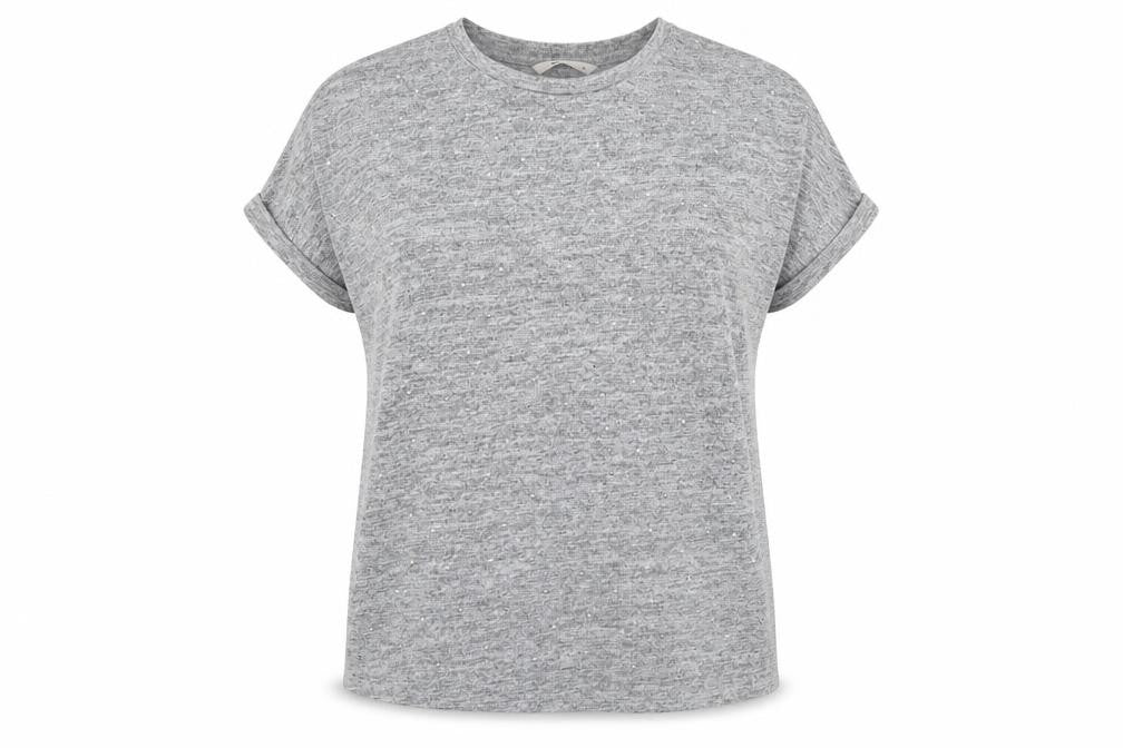 TU Womens Grey Round Neck Polyester Pullover Jumper Size 14