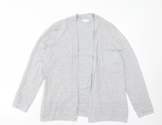 CC Womens Grey V-Neck Viscose Cardigan Jumper Size L