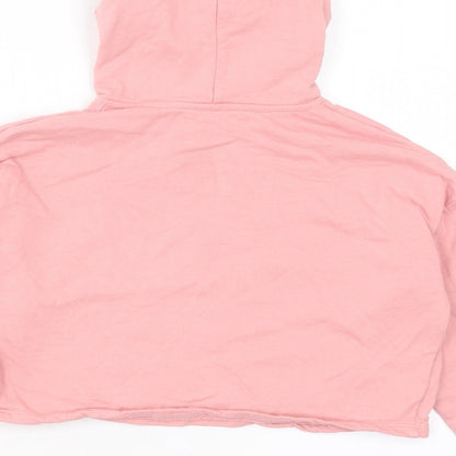 Preloved George Girls Pink Cotton Pullover Hoodie Size 8-9 Years Pullover - Pudsey - Label