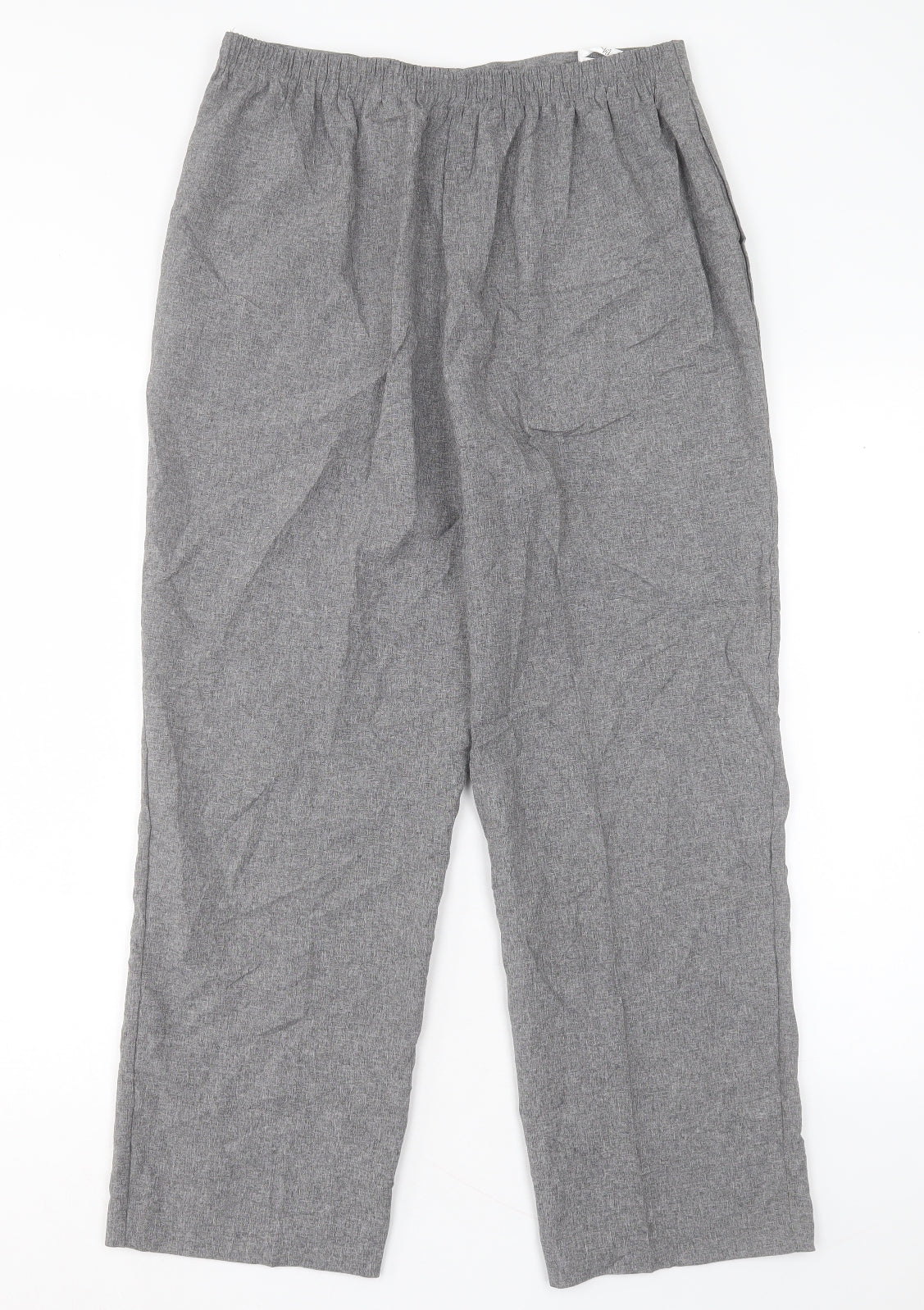 BHS Womens Grey Polyester Trousers Size 14 L27 in Regular