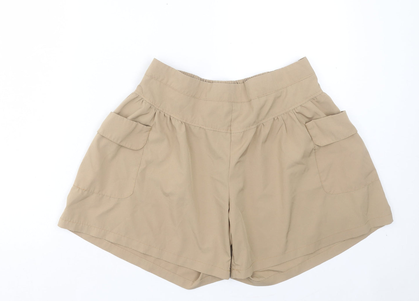 Preworn Womens Brown Polyester Bermuda Shorts Size 3XL L6 in Regular Pull On