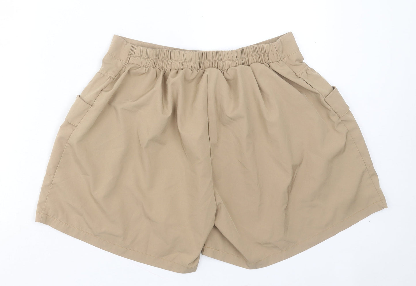 Preworn Womens Brown Polyester Bermuda Shorts Size 3XL L6 in Regular Pull On