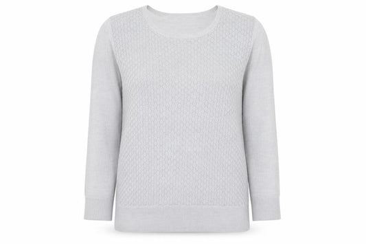 Per Una Womens Grey Crew Neck Acrylic Pullover Jumper Size 14