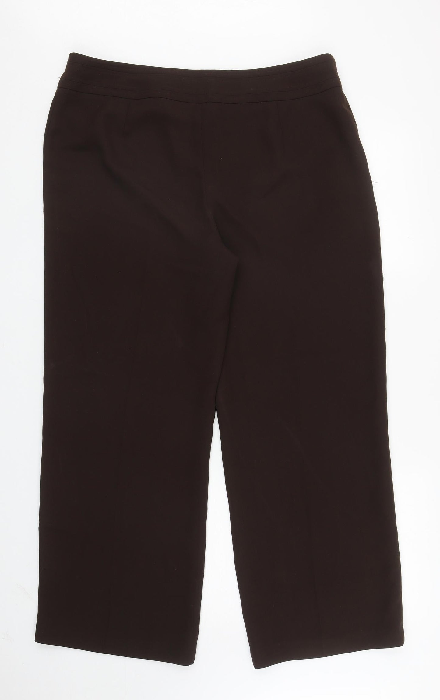 Papaya Womens Brown Polyester Dress Pants Trousers Size 16 L28.5 in Regular Zip